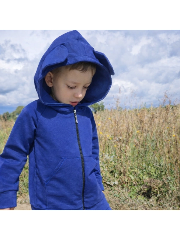 Komplet dresowy Basic z kapturem Indygo